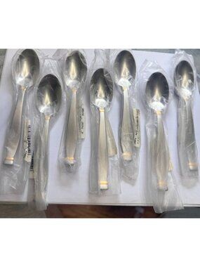 7 Oneida Stainless SATIN GOLDEN KENSINGTON Teaspoons 6"